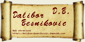 Dalibor Besniković vizit kartica